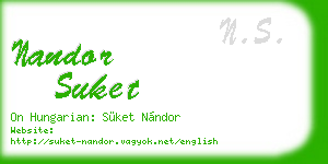 nandor suket business card