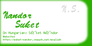 nandor suket business card